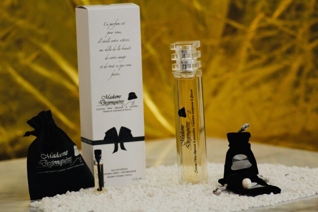 Parfum madame Desjonquères, vente avec échantillon